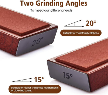 Rolling Knife Sharpener Kit with Ceramic Discs and Diamond, 15° and 20° Magnetic Angle，Knife Sharpening Tool,Kitchen Tumbler Knife Sharpener Kit for Christmas Gift
