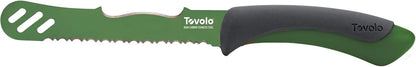 5.5" Slicer With Comfort Grip Handle, Serrated Kitchen Knife for Bagels, Sharp High-Carbon Steel Blade, Dishwasher Safe & BPA-Free, Lx 6 in, Deep Indigo