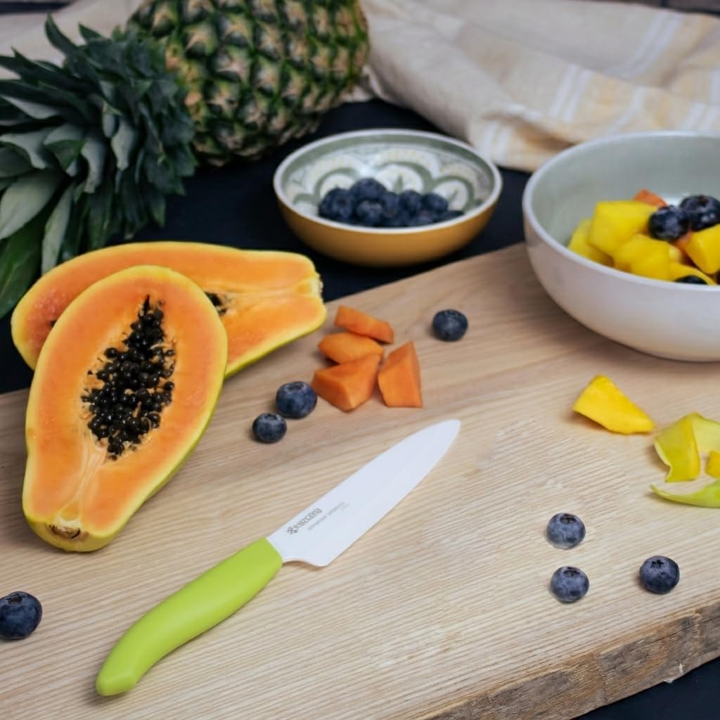 Revolution 4.5" Ceramic Utility Knife – Ultra-Sharp Japanese Blade | Revolution 4.5-Inch Utility Knife: Ultra-Sharp Japanese Zirconia Blade for Precise Cutting of Fruits and Vegetables