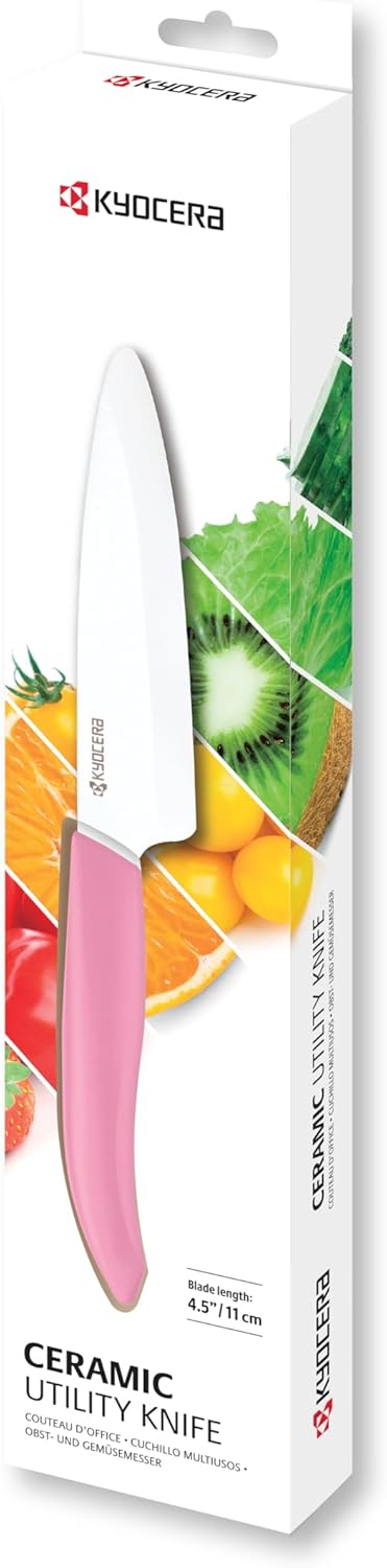Revolution 4.5" Ceramic Utility Knife – Ultra-Sharp Japanese Blade | Revolution 4.5-Inch Utility Knife: Ultra-Sharp Japanese Zirconia Blade for Precise Cutting of Fruits and Vegetables