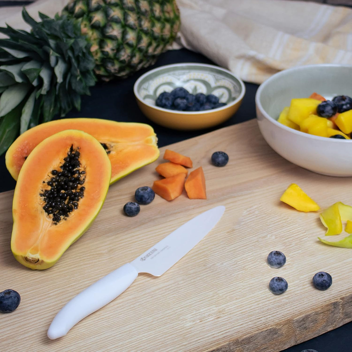 Revolution 4.5" Ceramic Utility Knife – Ultra-Sharp Japanese Blade | Revolution 4.5-Inch Utility Knife: Ultra-Sharp Japanese Zirconia Blade for Precise Cutting of Fruits and Vegetables