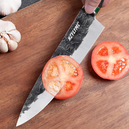 8 inch Japanese Gyuto Chef Knife，HC Steel Home Essentials Sharp Kitchen knife，Professional Hand Forged Cooking Knife，Knives for cooking and chopping，Gifts for chef，Gifts for Mom/Dad