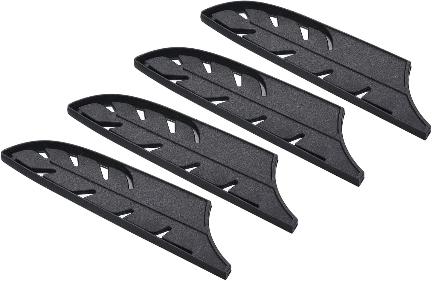 Plastic Safety Knife Cover Sleeves for 7" Santoku Knife, 2 Pack Knives Edge Guard Blade Protector Universal Knife Sheath for Kitchen, Black
