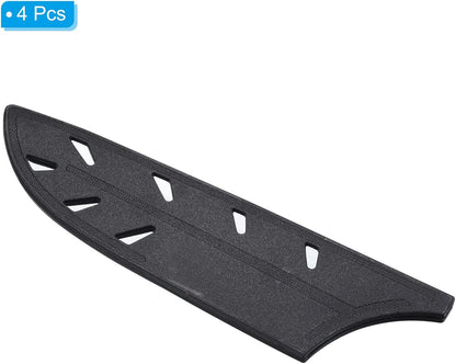 Plastic Safety Knife Cover Sleeves for 7" Santoku Knife, 2 Pack Knives Edge Guard Blade Protector Universal Knife Sheath for Kitchen, Black