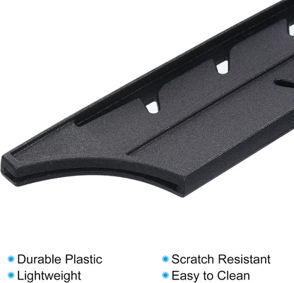 Plastic Safety Knife Cover Sleeves for 7" Santoku Knife, 2 Pack Knives Edge Guard Blade Protector Universal Knife Sheath for Kitchen, Black