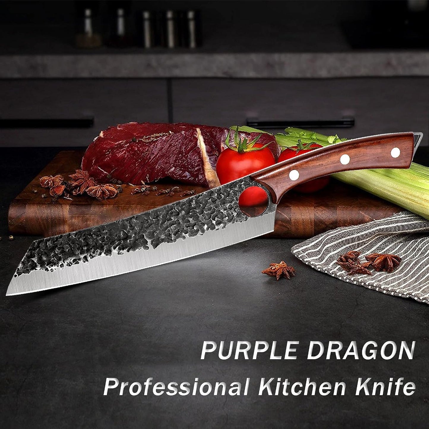 Slicing Carving Knife –Japanese Brisket Knife 8.86 inch | Razor Sharp 7Cr17Mov Steel Blade, Full Tang Ergonomic Handle, Gift Box, for Meat Cutting