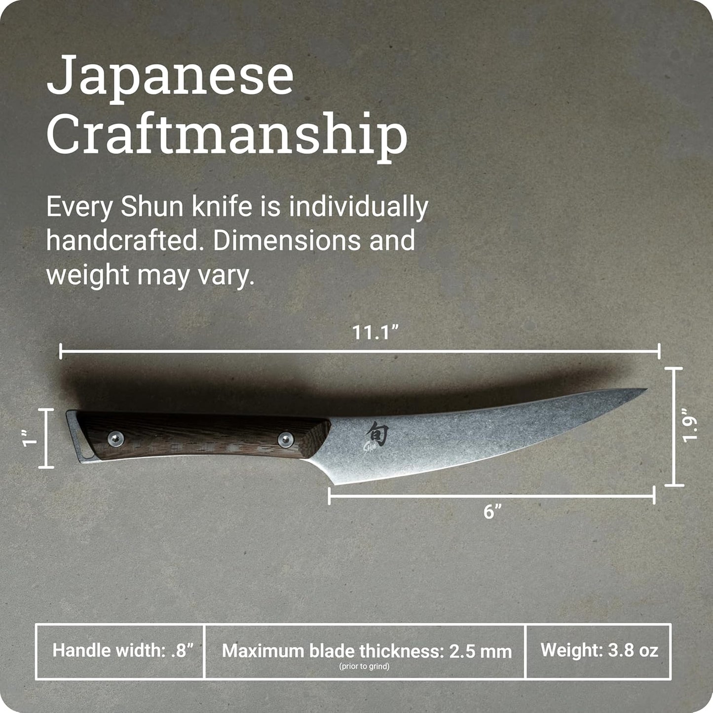 Kanso 6" Boning and Fillet Knife, Handcrafted Japanese Curved Boning Knife, AUS10A Stainless Steel Blade, Tagayasan Handle, Meat and Fish Tool for Professional and Home Chefs