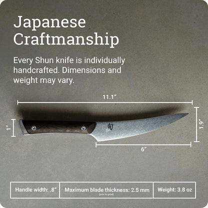 Kanso 6" Boning and Fillet Knife, Handcrafted Japanese Curved Boning Knife, AUS10A Stainless Steel Blade, Tagayasan Handle, Meat and Fish Tool for Professional and Home Chefs