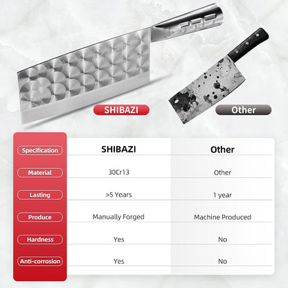 Meat Cleaver Knife, Heavy Duty Cleaver Bone Cleavers Professional Kitchen Vegetable Knife for Effortless Precision Slicing and Chopping