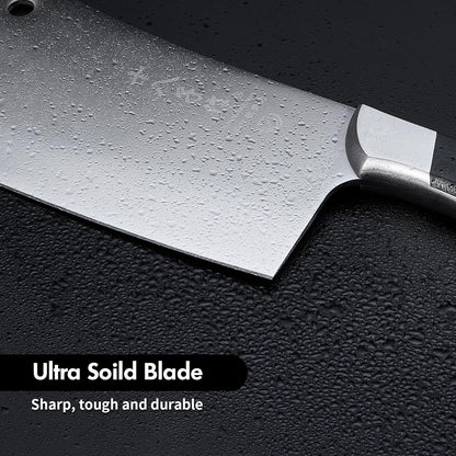 Meat Cleaver Knife, Heavy Duty Cleaver Bone Cleavers Professional Kitchen Vegetable Knife for Effortless Precision Slicing and Chopping