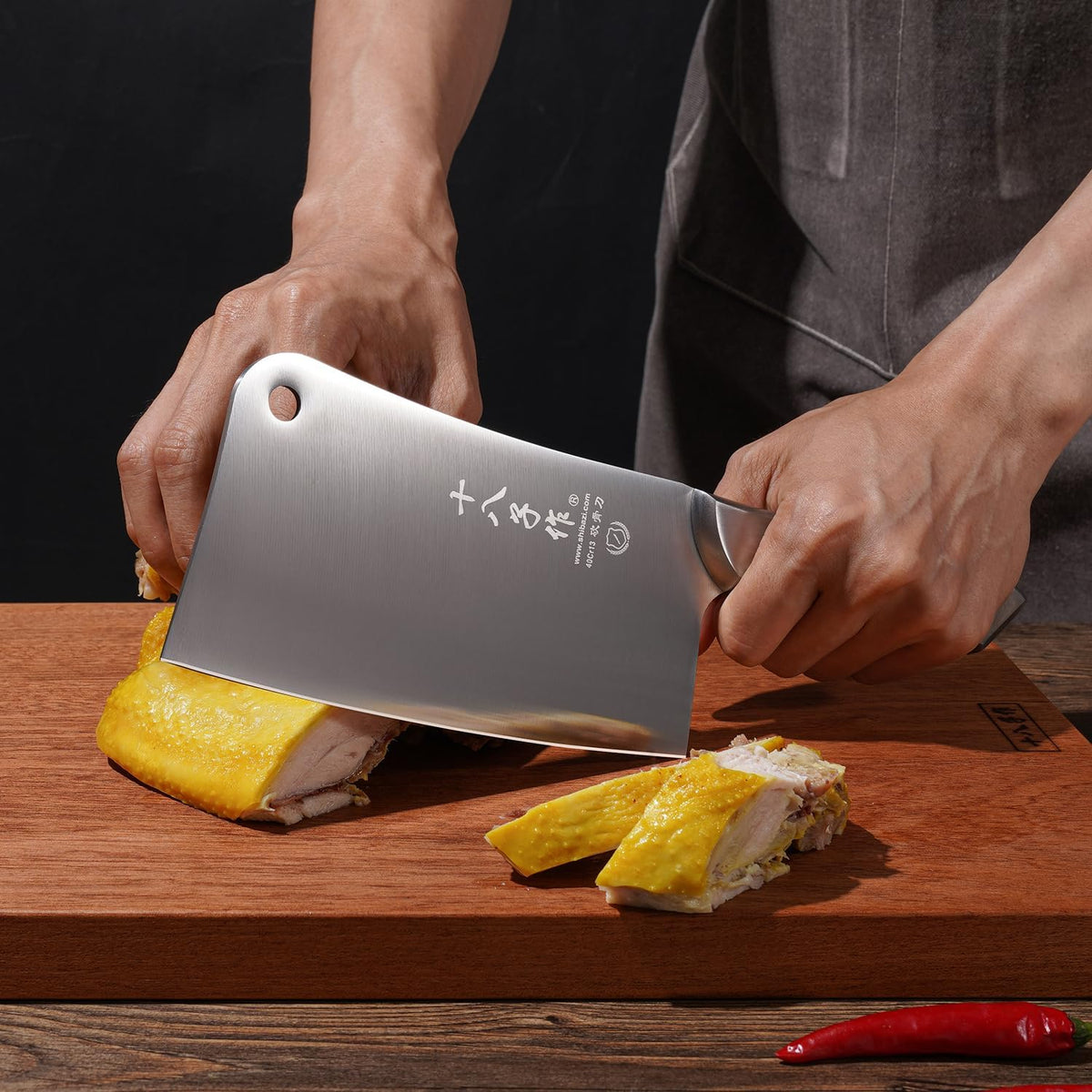 Meat Cleaver Knife, Heavy Duty Cleaver Bone Cleavers Professional Kitchen Vegetable Knife for Effortless Precision Slicing and Chopping