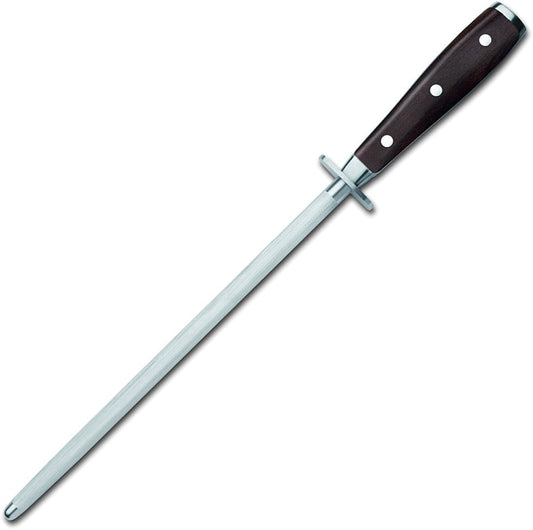 Wusthof IKON Honing Steel, 10", Brown