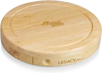 Picnic TIME NFL Brie Cheese Board and Knife Set - Charcuterie Board Set - Wood Cutting Board
