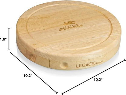 Picnic TIME NFL Brie Cheese Board and Knife Set - Charcuterie Board Set - Wood Cutting Board