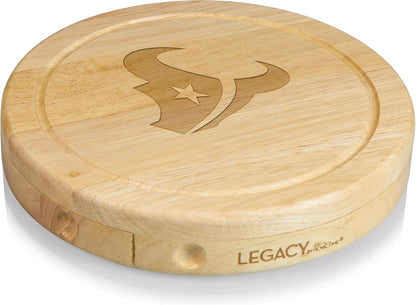 Picnic TIME NFL Brie Cheese Board and Knife Set - Charcuterie Board Set - Wood Cutting Board