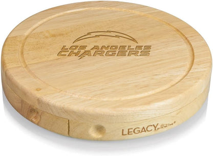 Picnic TIME NFL Brie Cheese Board and Knife Set - Charcuterie Board Set - Wood Cutting Board