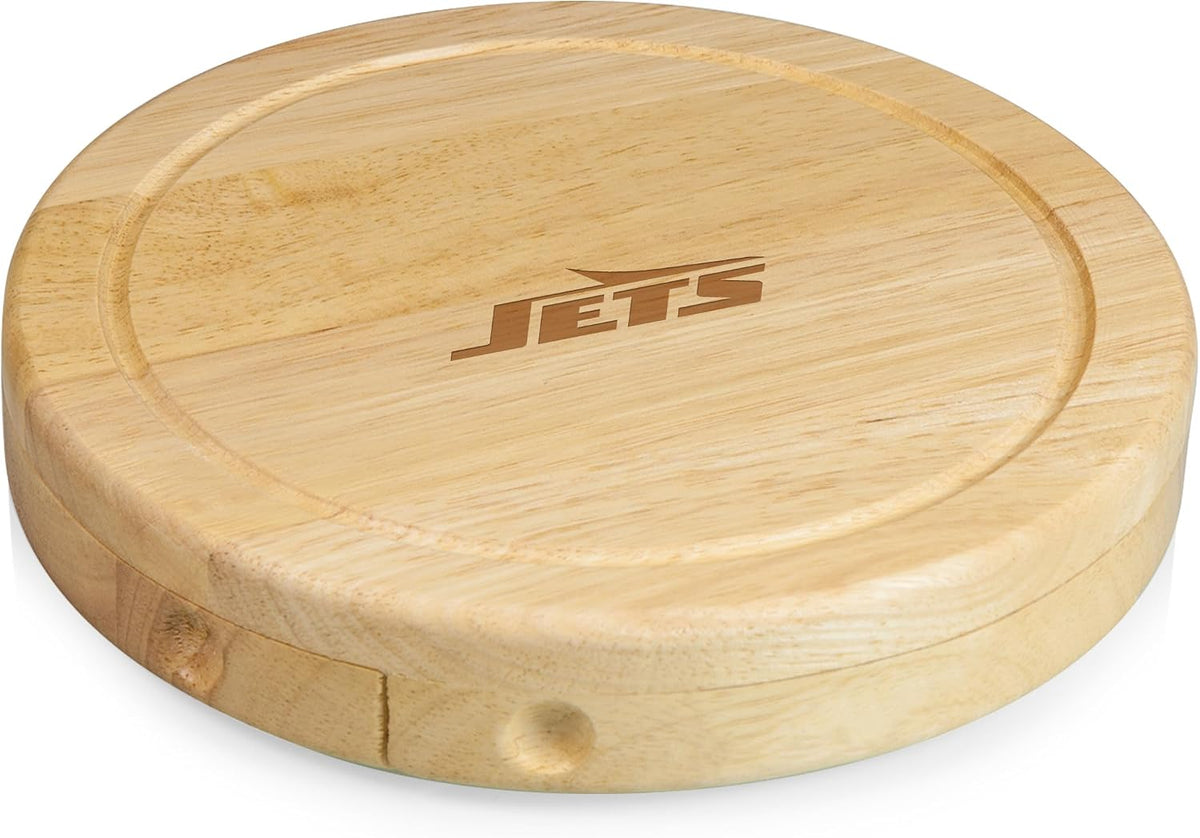 Picnic TIME NFL Brie Cheese Board and Knife Set - Charcuterie Board Set - Wood Cutting Board