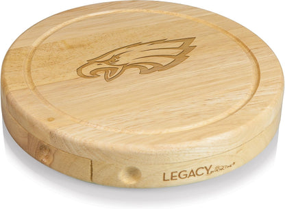 Picnic TIME NFL Brie Cheese Board and Knife Set - Charcuterie Board Set - Wood Cutting Board