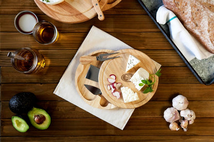 Picnic TIME NFL Brie Cheese Board and Knife Set - Charcuterie Board Set - Wood Cutting Board