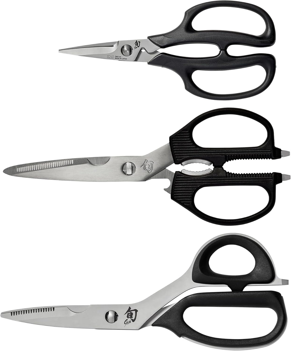 3 Piece Shear Set | Includes Multi Purpose, Kitchen and Herb Shears, Heavy Duty Cooking Scissors, Durable 420J2 Stainless Steel