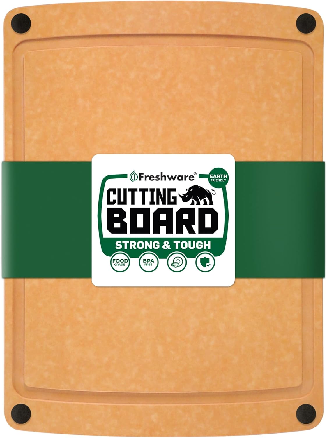 Wood Cutting Boards for Kitchen, Dishwasher Safe, Medium 12" x 9" and Large, 15" x 11.25", Set of 2, Natural