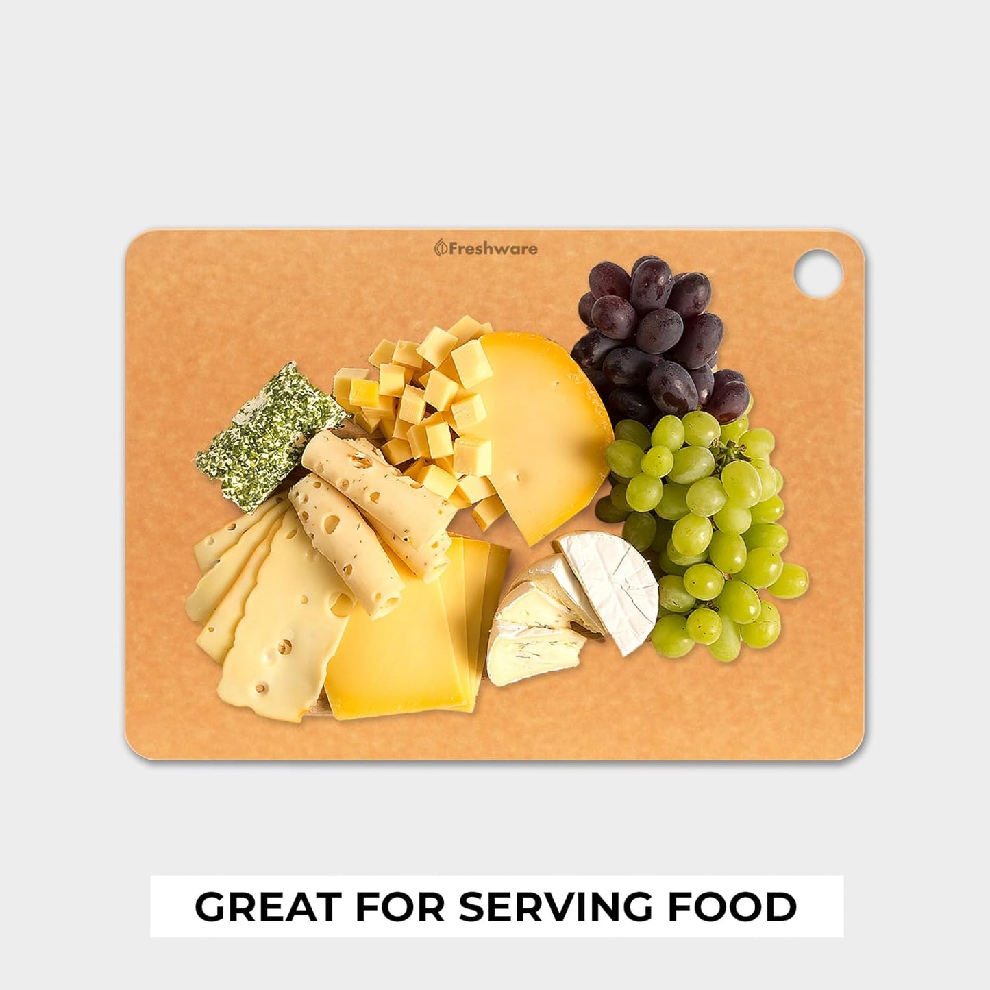 Wood Cutting Boards for Kitchen, Dishwasher Safe, Medium 12" x 9" and Large, 15" x 11.25", Set of 2, Natural