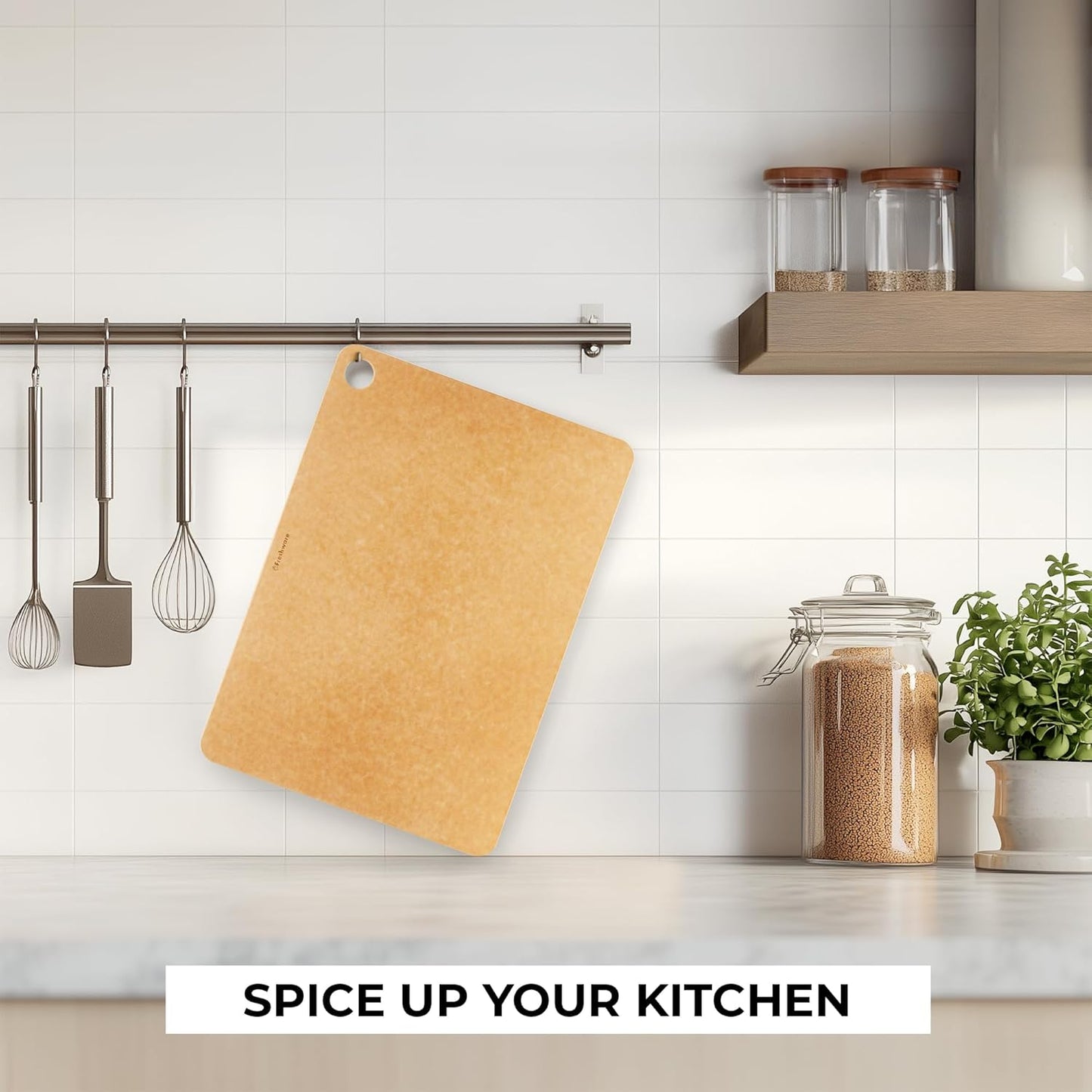 Wood Cutting Boards for Kitchen, Dishwasher Safe, Medium 12" x 9" and Large, 15" x 11.25", Set of 2, Natural