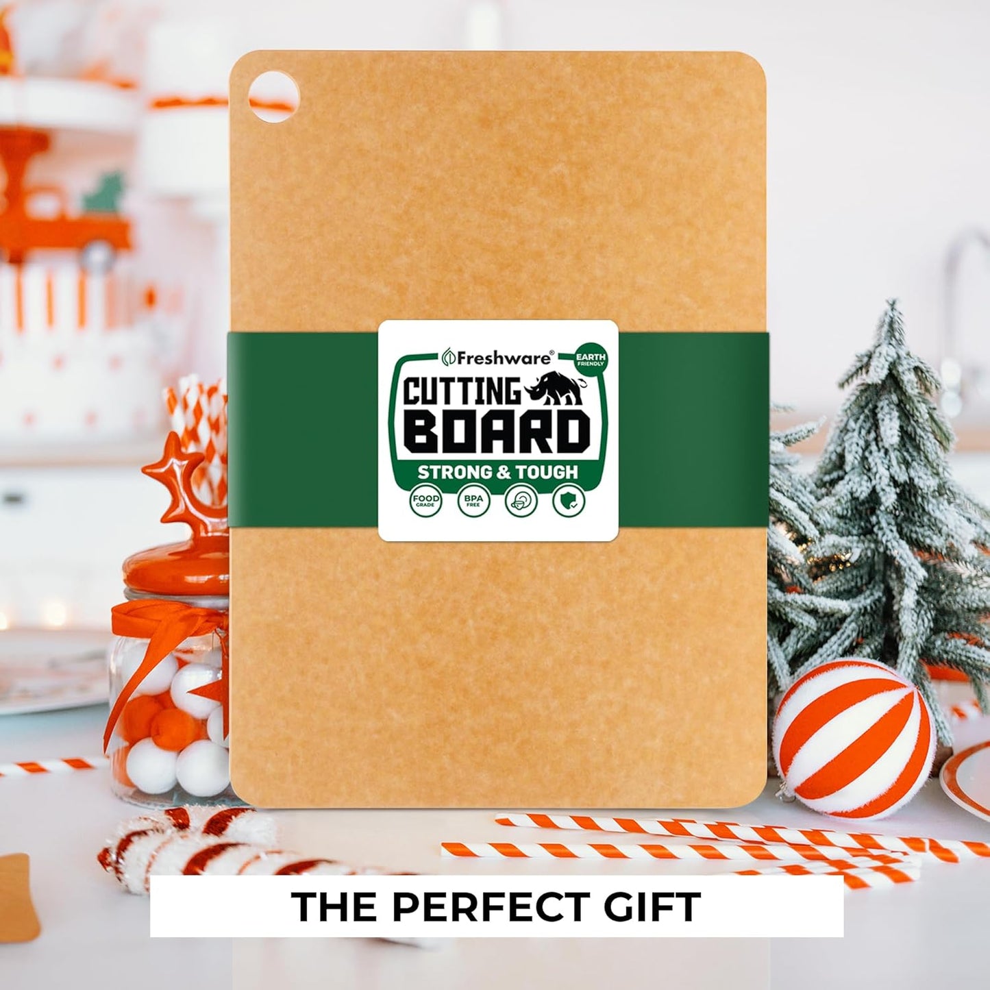 Wood Cutting Boards for Kitchen, Dishwasher Safe, Medium 12" x 9" and Large, 15" x 11.25", Set of 2, Natural