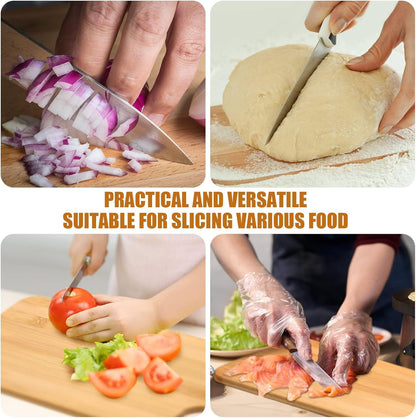 12 Packs Acacia Wooden Cutting Board Set with Handles Large 15 x 7 Inch Kitchen Serving Plain Chopping Board Bulk Gifts for Christmas Vegetables Meat Pizza Cheese Fruit Bread
