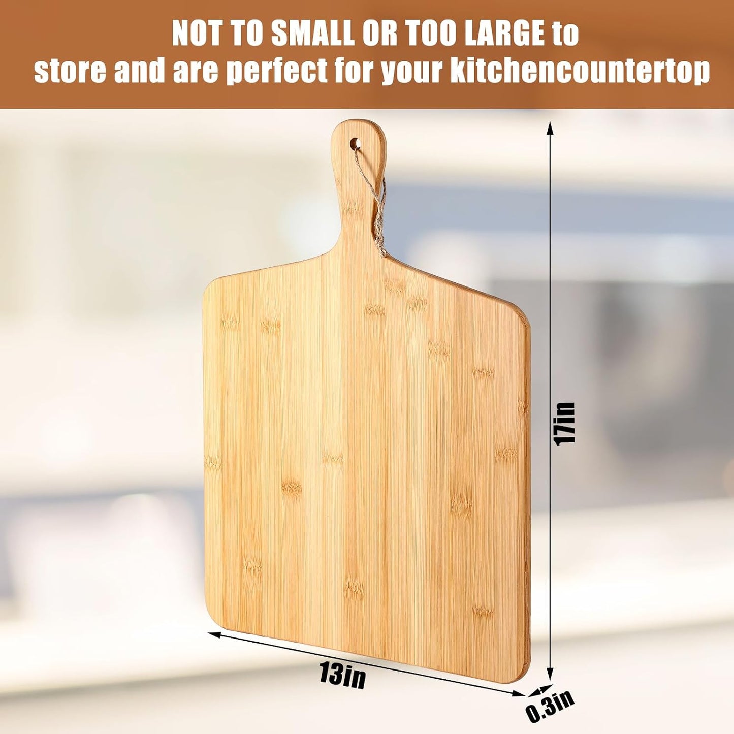 12 Packs Acacia Wooden Cutting Board Set with Handles Large 15 x 7 Inch Kitchen Serving Plain Chopping Board Bulk Gifts for Christmas Vegetables Meat Pizza Cheese Fruit Bread