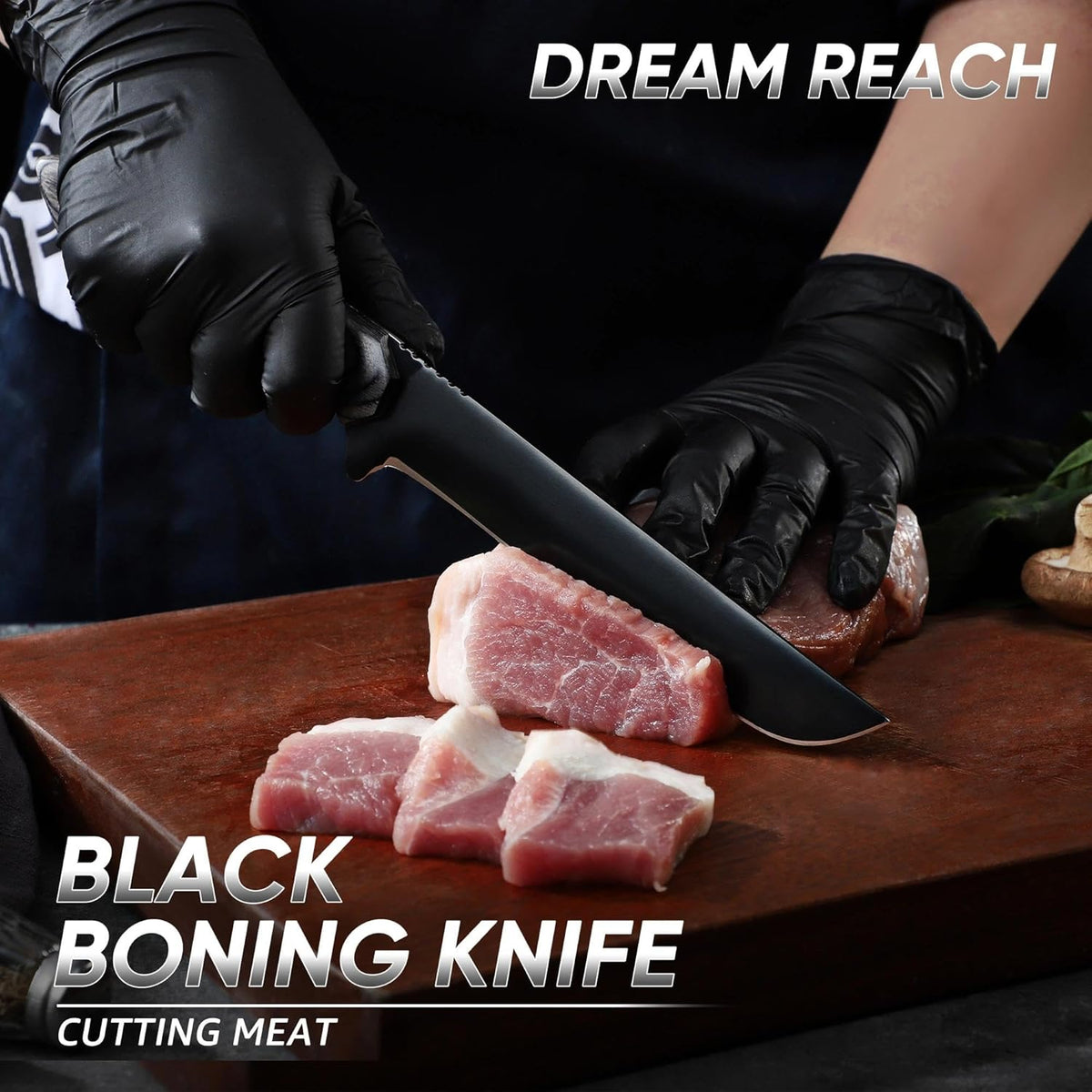 Kiritsuke Chef Knife - High Carbon Steel Sharp Kitchen Knife with Full Tang Handle, Hand Forged Black Cooking Knives for Birthday Mother Father Gift
