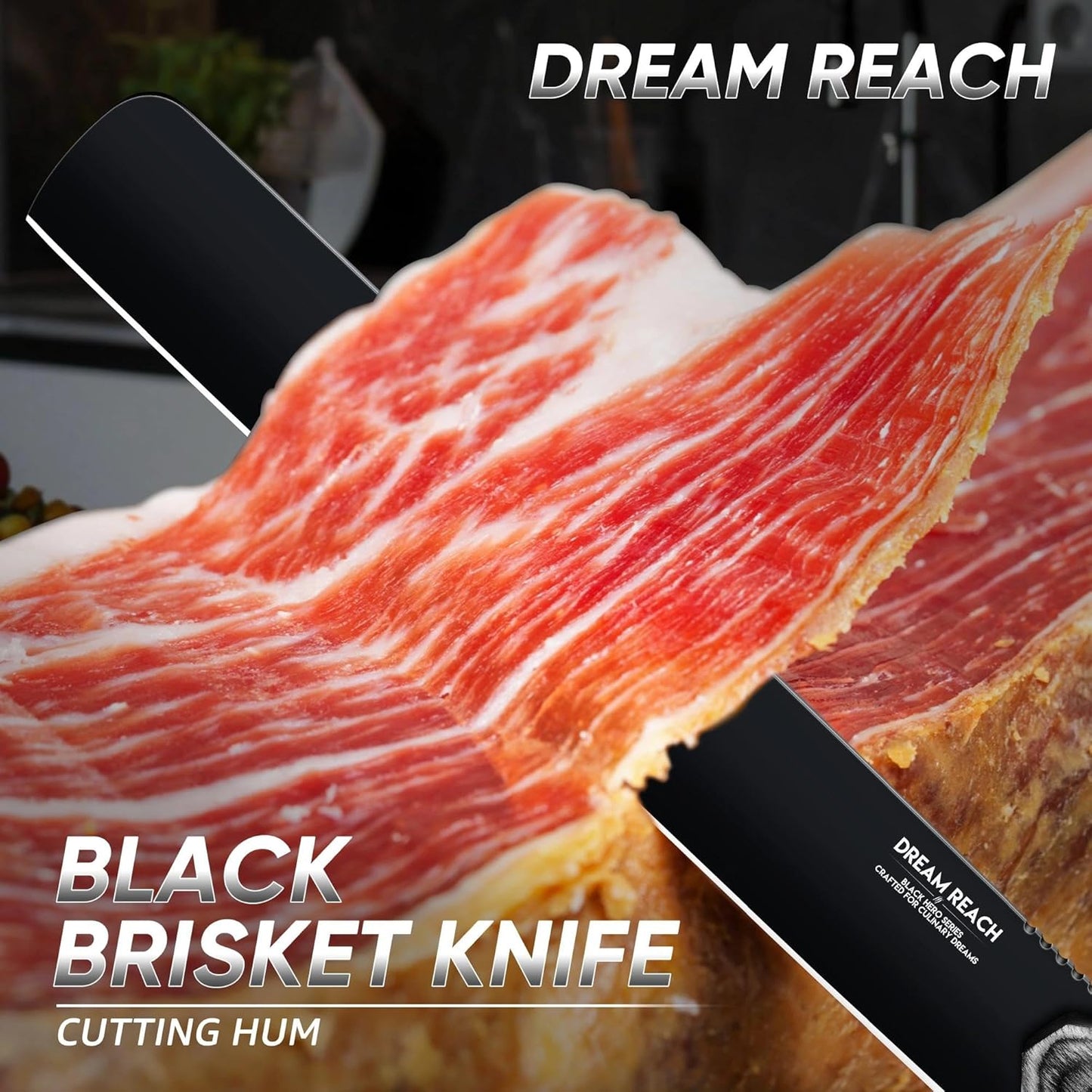 Kiritsuke Chef Knife - High Carbon Steel Sharp Kitchen Knife with Full Tang Handle, Hand Forged Black Cooking Knives for Birthday Mother Father Gift