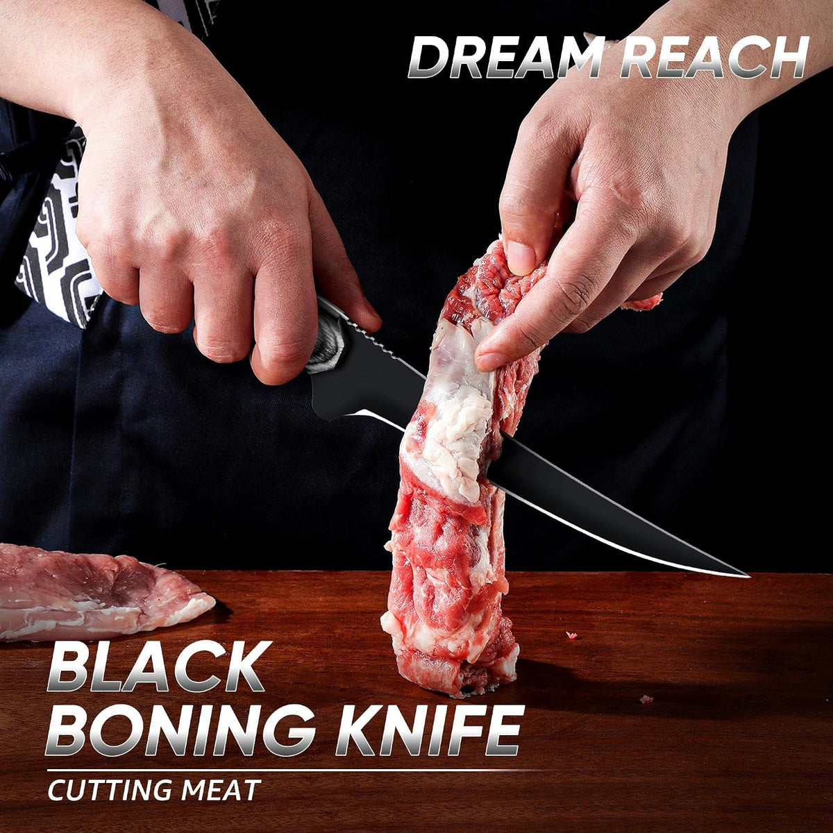 Kiritsuke Chef Knife - High Carbon Steel Sharp Kitchen Knife with Full Tang Handle, Hand Forged Black Cooking Knives for Birthday Mother Father Gift