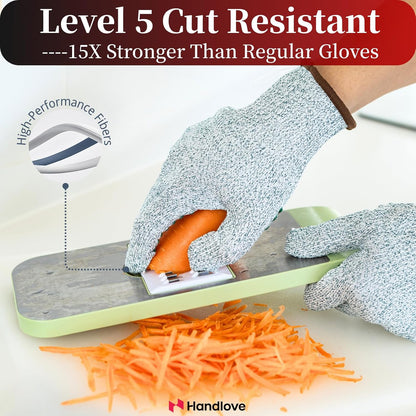 Cut Resistant Gloves, 100% Food Contact Safe, CE Level 5 Premium Protective Cutting Gloves
