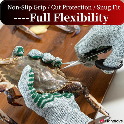 Cut Resistant Gloves, 100% Food Contact Safe, CE Level 5 Premium Protective Cutting Gloves