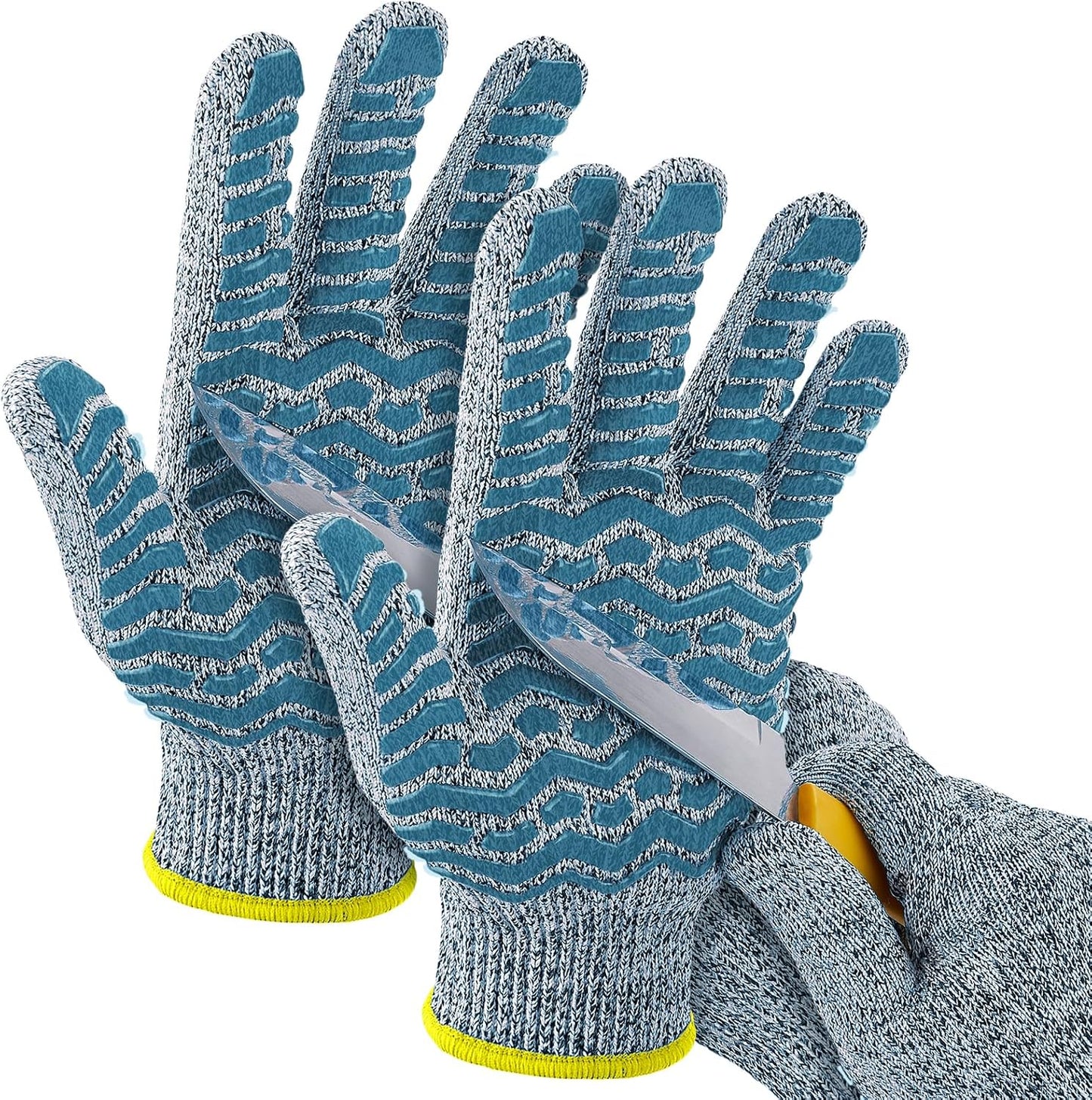 Cut Resistant Gloves, 100% Food Contact Safe, CE Level 5 Premium Protective Cutting Gloves