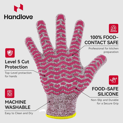 Cut Resistant Gloves, 100% Food Contact Safe, CE Level 5 Premium Protective Cutting Gloves