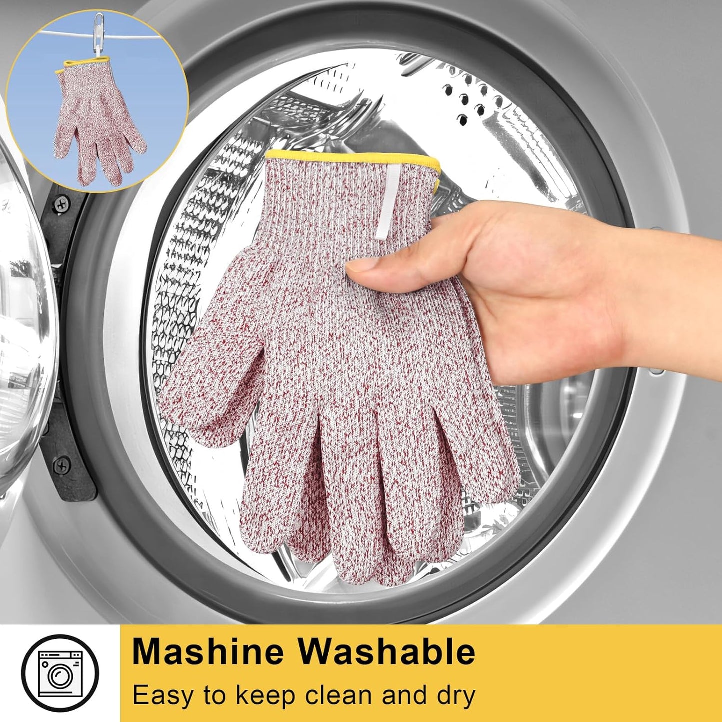 Cut Resistant Gloves, 100% Food Contact Safe, CE Level 5 Premium Protective Cutting Gloves