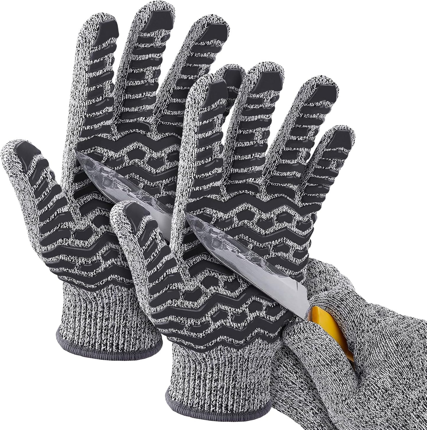 Cut Resistant Gloves, 100% Food Contact Safe, CE Level 5 Premium Protective Cutting Gloves