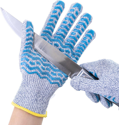 Cut Resistant Gloves, 100% Food Contact Safe, CE Level 5 Premium Protective Cutting Gloves