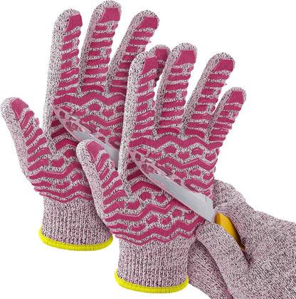 Cut Resistant Gloves, 100% Food Contact Safe, CE Level 5 Premium Protective Cutting Gloves