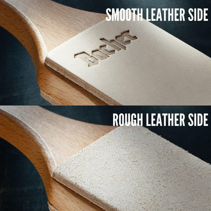 Premium Leather Strop for Knife Sharpening with Polishing Compound - Double Sided Stropping Leather – Stropping Kit: Knife Strop and Stropping Compound for Wood Carving and Woodworking