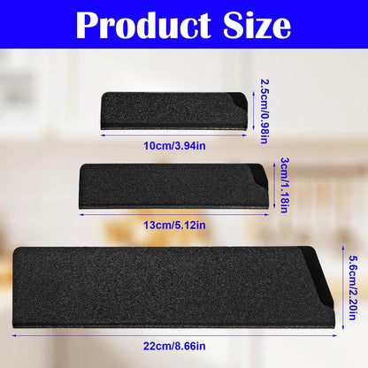 3 PCS Knives Sheath, Universal Kitchen Knife Covers or Sleeves | Black Waterproof Knife Edge Guards for 4"-8" Chef Knives, Plastic Blade Protector for Home Kitchen Travel (Black)