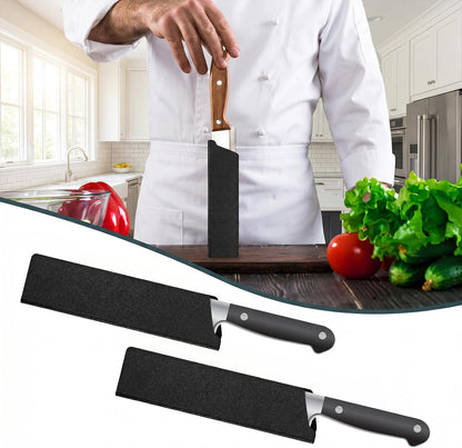 3 PCS Knives Sheath, Universal Kitchen Knife Covers or Sleeves | Black Waterproof Knife Edge Guards for 4"-8" Chef Knives, Plastic Blade Protector for Home Kitchen Travel (Black)