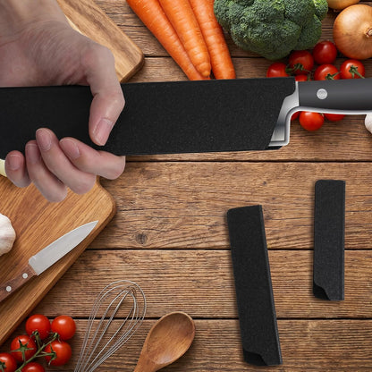 3 PCS Knives Sheath, Universal Kitchen Knife Covers or Sleeves | Black Waterproof Knife Edge Guards for 4"-8" Chef Knives, Plastic Blade Protector for Home Kitchen Travel (Black)