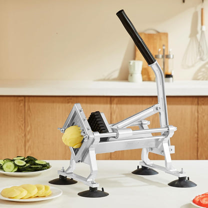 Commercial Vegetable Slicer, 1/4 and 1/2 inch Tomato Slicer, Stainless Steel and Aluminum Alloy Vegetable Cutter Slicer, Manual Tomato Slicer with Non-slip Feet, for Tomatoes, Onions, Potatoes