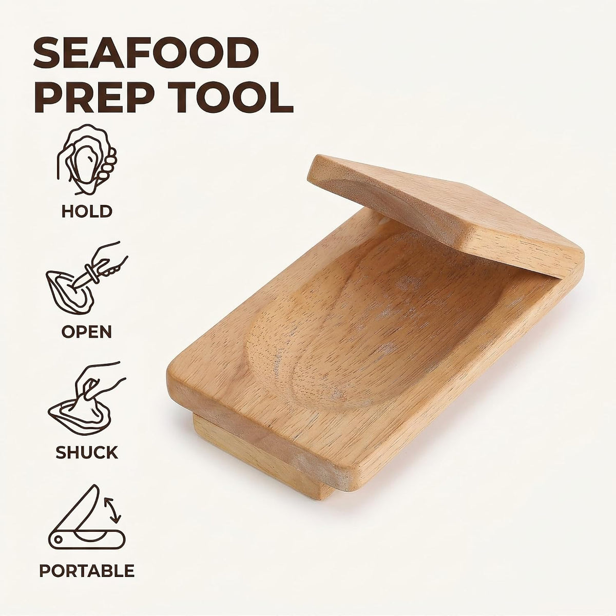 Oyster Shucking Opener Oyster Opener Seafood Clamp Tool Holder Shellfish Hand Shellcrab Oyster Knife Shucker Sheller Easy Install Easy to Use Seafood Tools Specialty Tools and Gadgets Oyster Clamp