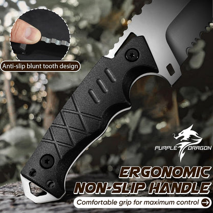 Fixed Blade Knife with Kydex Sheath - Plain Blade | D2 Steel Blade, Ergonomic G10 Handle, Gift Box, Outdoor Survival Gear, for Bushcraft Survival and Hiking