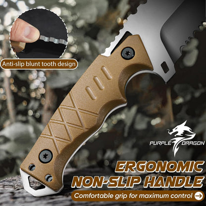 Fixed Blade Knife with Kydex Sheath - Plain Blade | D2 Steel Blade, Ergonomic G10 Handle, Gift Box, Outdoor Survival Gear, for Bushcraft Survival and Hiking