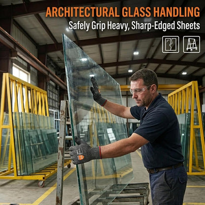 A9 Cut Resistant Work Gloves for Men, Safety Gloves for Men Touchscreen with Reinforced Thumb for Metal Glass Wood